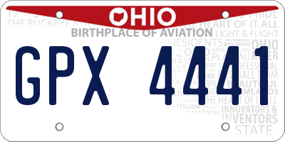 OH license plate GPX4441