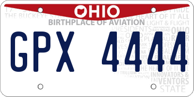 OH license plate GPX4444