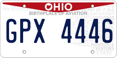 OH license plate GPX4446