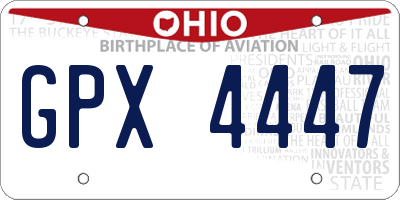 OH license plate GPX4447