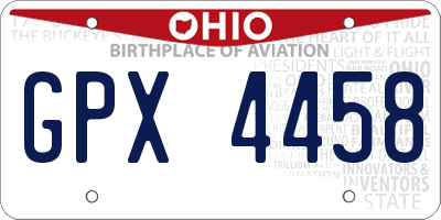OH license plate GPX4458