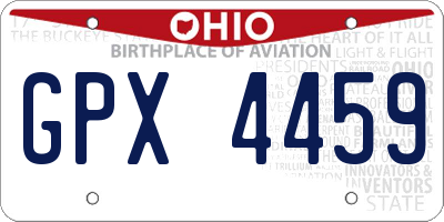 OH license plate GPX4459
