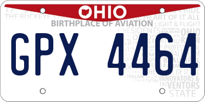 OH license plate GPX4464