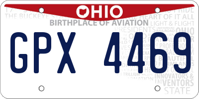 OH license plate GPX4469
