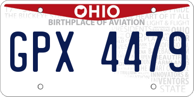 OH license plate GPX4479