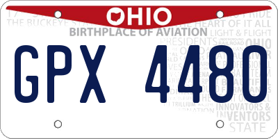 OH license plate GPX4480