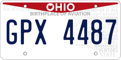 OH license plate GPX4487