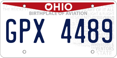 OH license plate GPX4489