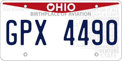 OH license plate GPX4490