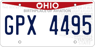 OH license plate GPX4495