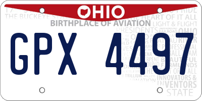 OH license plate GPX4497