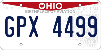 OH license plate GPX4499