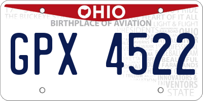 OH license plate GPX4522