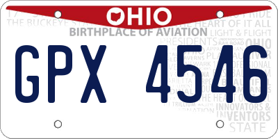 OH license plate GPX4546