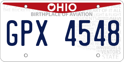 OH license plate GPX4548