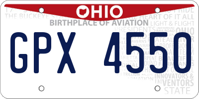 OH license plate GPX4550