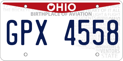 OH license plate GPX4558