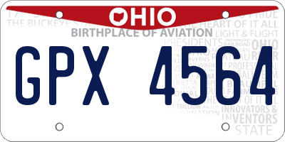 OH license plate GPX4564