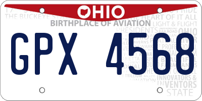 OH license plate GPX4568