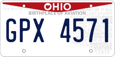 OH license plate GPX4571