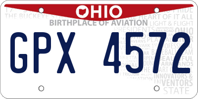 OH license plate GPX4572