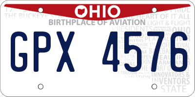 OH license plate GPX4576