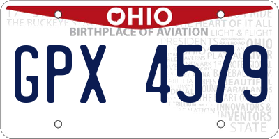 OH license plate GPX4579