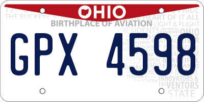 OH license plate GPX4598