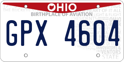 OH license plate GPX4604