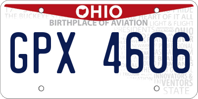 OH license plate GPX4606