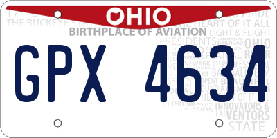 OH license plate GPX4634