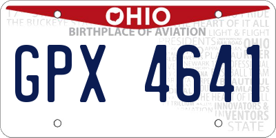 OH license plate GPX4641