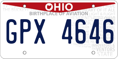 OH license plate GPX4646