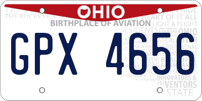 OH license plate GPX4656