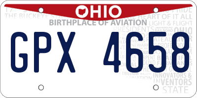 OH license plate GPX4658