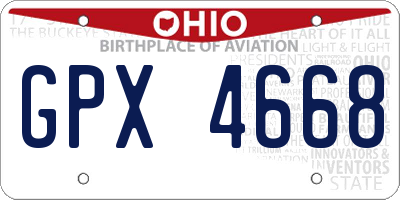 OH license plate GPX4668
