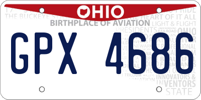 OH license plate GPX4686