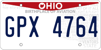OH license plate GPX4764