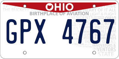 OH license plate GPX4767
