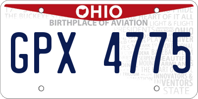 OH license plate GPX4775