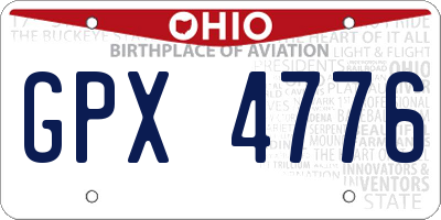 OH license plate GPX4776