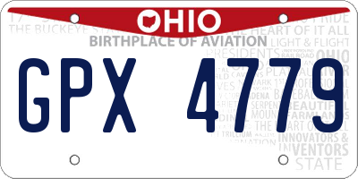 OH license plate GPX4779