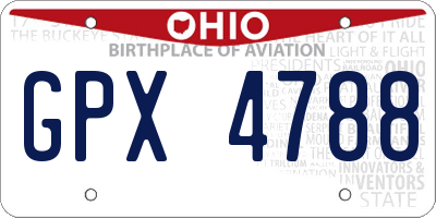 OH license plate GPX4788