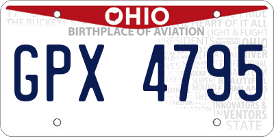 OH license plate GPX4795