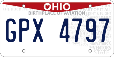 OH license plate GPX4797