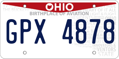 OH license plate GPX4878