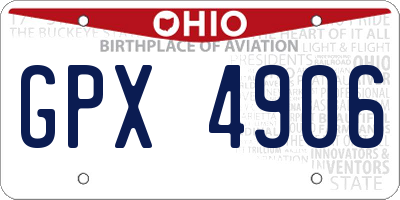 OH license plate GPX4906