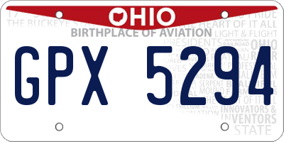 OH license plate GPX5294