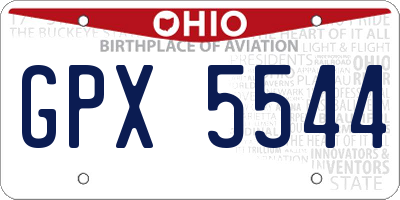 OH license plate GPX5544