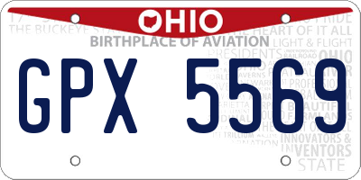 OH license plate GPX5569